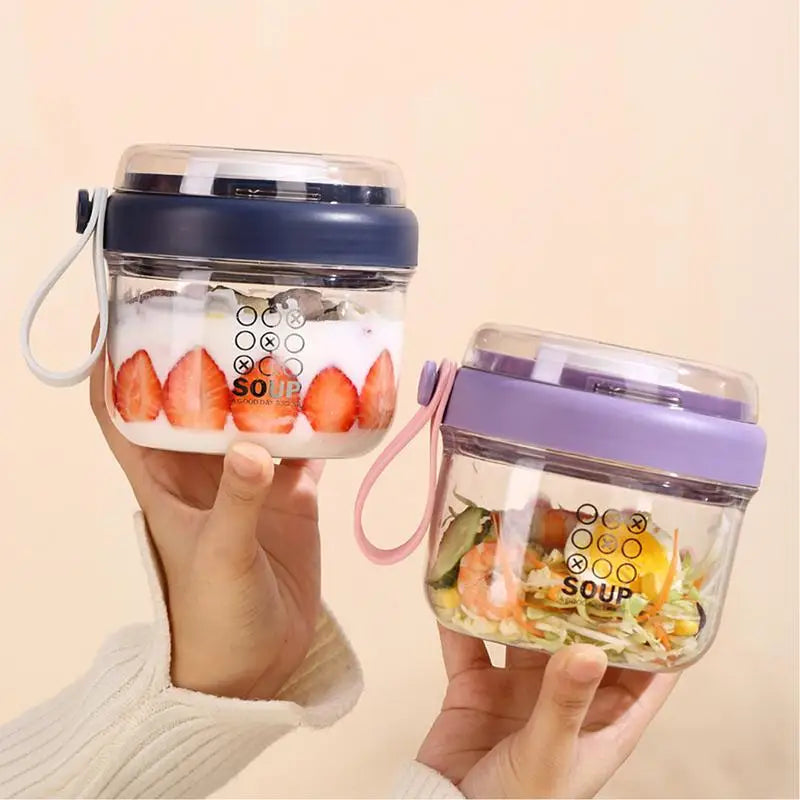 650ml Yogurt Parfait Cups With Handles Portable Yogurt Mug Breakfast Mug  Cereal Cup Meal Planning Containers for Milk Yoghurt