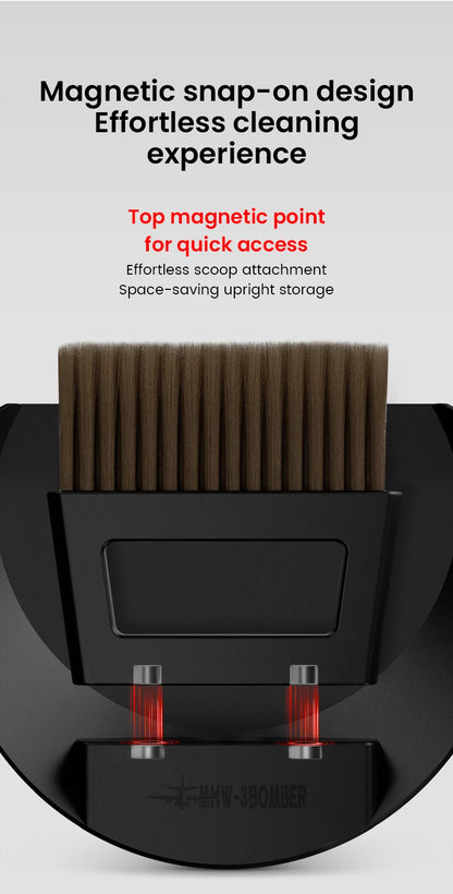 MHW-3BOMBER Coffee Bar Brush Magnetic Storage Dustpan & Brush Set Portable Cleaning Brush with Handle Kitchen Bar Cleaning Tools