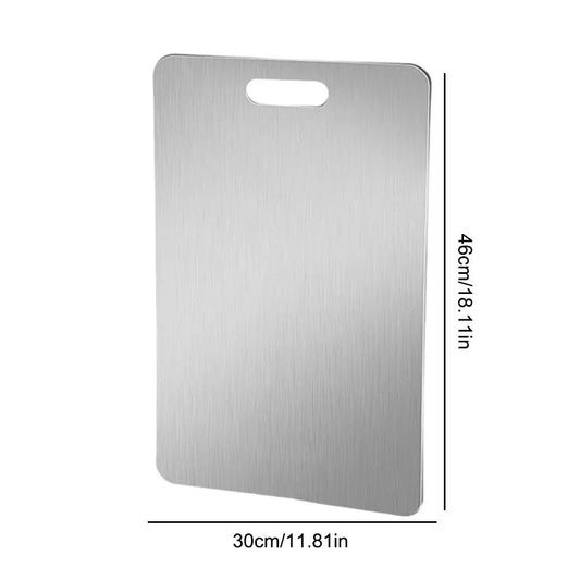 Stainless Steel Double-Sided Cutting Board – Thickened Chopping & Baking Board
