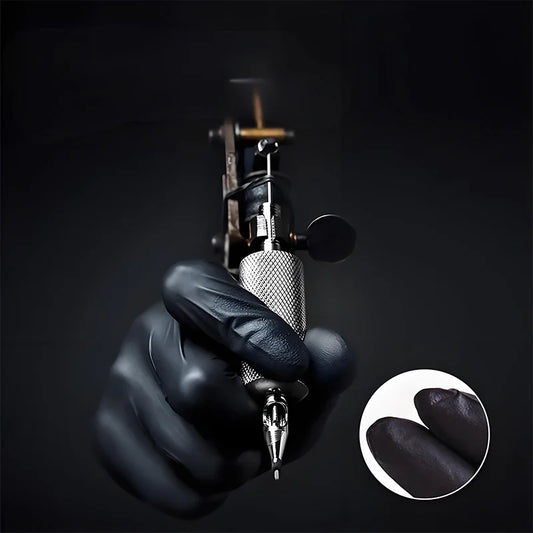 100PCS Black Nitrile Disposable Gloves – Tear-Resistant, Food-Safe, Durable Gloves for Cooking, Food Handling & Dough Kneading