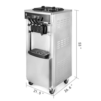 VEVOR Commercial Soft Serve & Fried Roll Ice Cream Machine – 220V Stainless Steel Instant Ice Cream Maker for Home or Business
