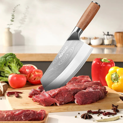 MDHAND Meat Cleaver Knife Forged Stainless Steel Professional Chinese Chef Knife Meat Vegetable Chopping Kitchen Knives