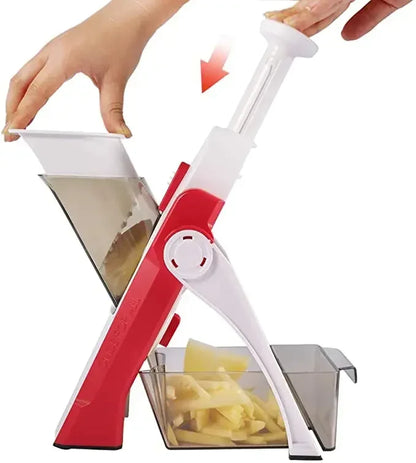 Manual Slicer Multifunction Adjustable Mandoline – Vegetable, Fruit, Potato Chopper Cutter