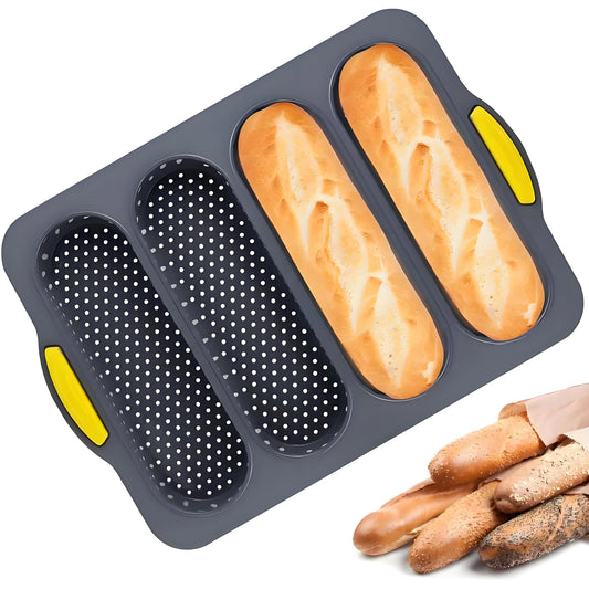 Large Silicone Baking Mold Non-Stick Baguette Bake Tray Kitchen Bakeware Accessories Grade Food Mould Oven Tool for Restaurant B