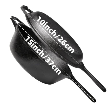 3PCS Pre-Seasoned Cast Iron Skillet Set (6/8/10 Inch) – Heavy-Duty Frying Pans for Oven, Grill & Campfire Cooking, Even Heat with Natural Non-Stick Surface