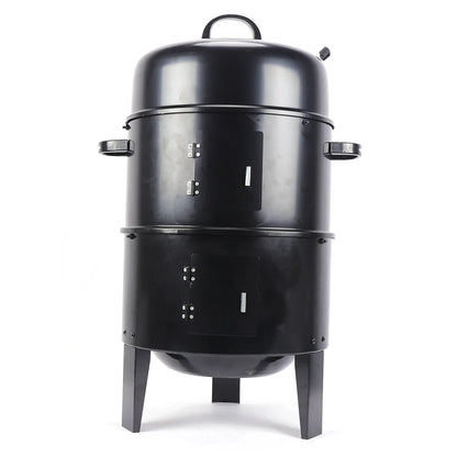 BBQ Smoker Oven Charcoal Smoker Smoker Cabinet Smoker Bin Thermometer For Outdoor Barbecue Meat Food