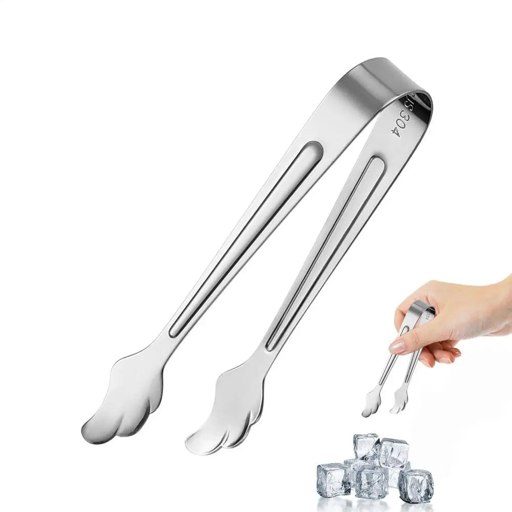Mini Stainless Steel Food Tongs Sugar Clamp Bread Steak Clip Silver Tweezer Home Kitchen Cooking Utensils