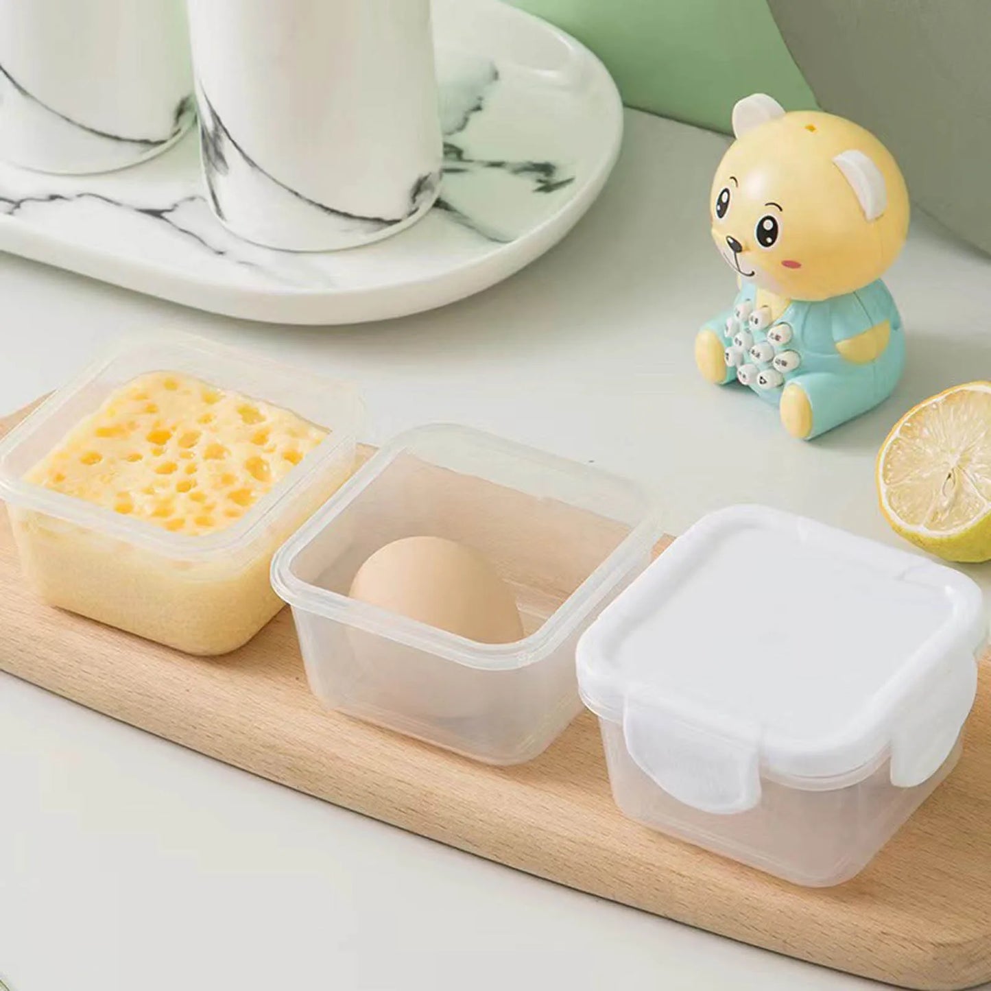 Food Storage Container Small Plastic Moisture-Proof Containers Mini Kitchen Storage Box With Leakproof Lid Kitchen Accessories
