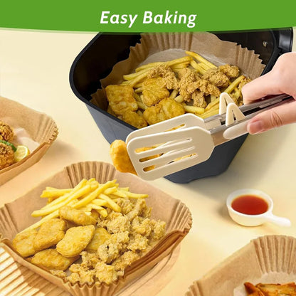 Air Fryer Liner & Steamer/Baking Paper – Silicone-Coated, Plant-Oil Layer, Oil-Resistant Non-Stick Sheets for Home Kitchens & Bakeries