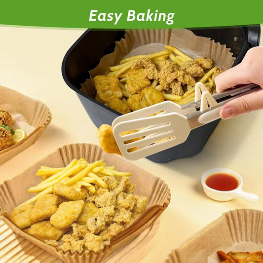 Air Fryer Liner & Steamer/Baking Paper – Silicone-Coated, Plant-Oil Layer, Oil-Resistant Non-Stick Sheets for Home Kitchens & Bakeries