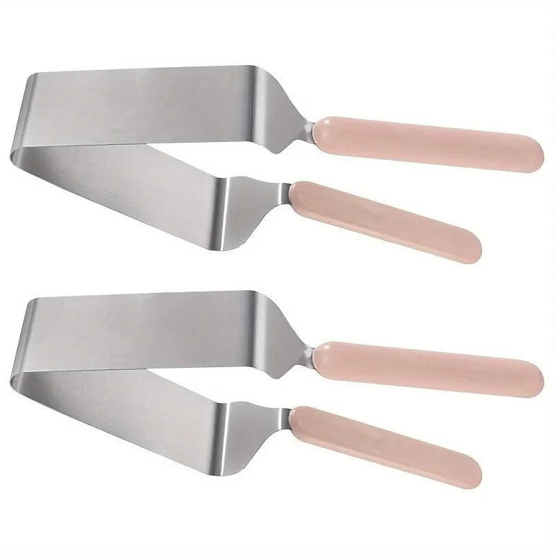 3-Piece Stainless Steel Cake Lifter Set – Triangle Slicing Server, Layer Separator & Transfer Tool for Even Portions, Non-Scratch Baking Utensils