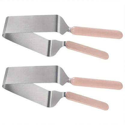 3-Piece Stainless Steel Cake Lifter Set – Triangle Slicing Server, Layer Separator & Transfer Tool for Even Portions, Non-Scratch Baking Utensils
