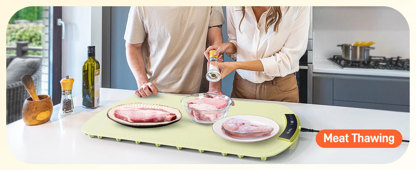 Electric Warming Tray – Portable Foldable Food Warmer Plate with 8-Temp Settings, Smart Fast-Heating Mat for Buffets, Parties & Home Use