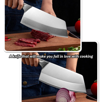 MDHAND Meat Cleaver Knife Forged Stainless Steel Professional Chinese Chef Knife Meat Vegetable Chopping Kitchen Knives