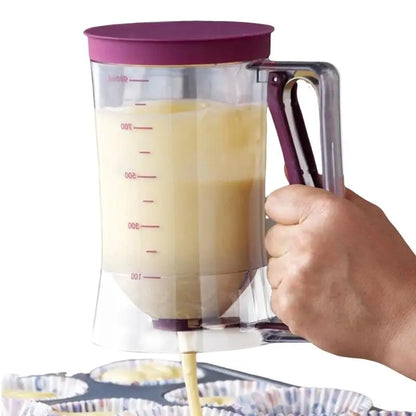 Hand-Held Batter Dispenser – Pancake, Cupcake & Waffle Batter Separator | Mess-Free Baking Tool for Muffins, Crepes & Baking Supplies