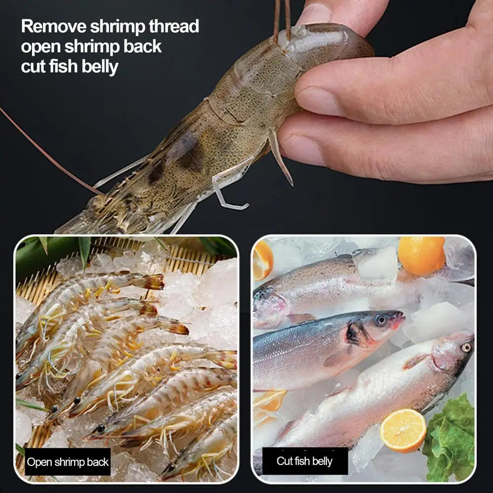 Fish Scale Remover Knife Picking shrimp thread Stainless Scaler for Fish Cleaning Tools Fish Skin Brush Tongs Kitchen Tweezers