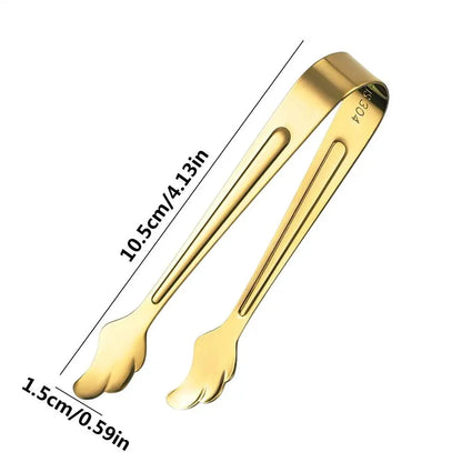 Mini Stainless Steel Food Tongs Sugar Clamp Bread Steak Clip Silver Tweezer Home Kitchen Cooking Utensils