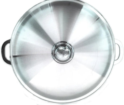 Aluminum Heavy Gauge Caldero Dutch Oven with Aluminum Lid – Silver 18.5QT