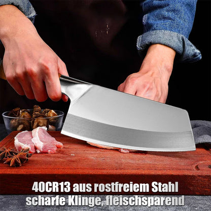 MDHAND Meat Cleaver Knife Forged Stainless Steel Professional Chinese Chef Knife Meat Vegetable Chopping Kitchen Knives