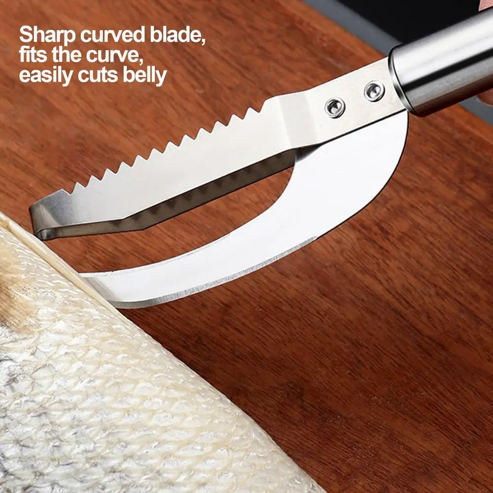 Fish Scale Remover & Shrimp Deveiner Tool – Stainless Steel Scaler Knife, Skin Brush & Kitchen Tweezers for Seafood Cleaning