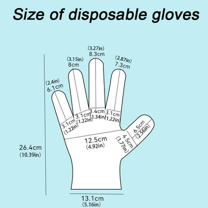 Disposable Clear TPE Gloves – Oil-Resistant, Food-Handling Gloves for Cooking, Cleaning & Meals, Latex-Free & Powder-Free