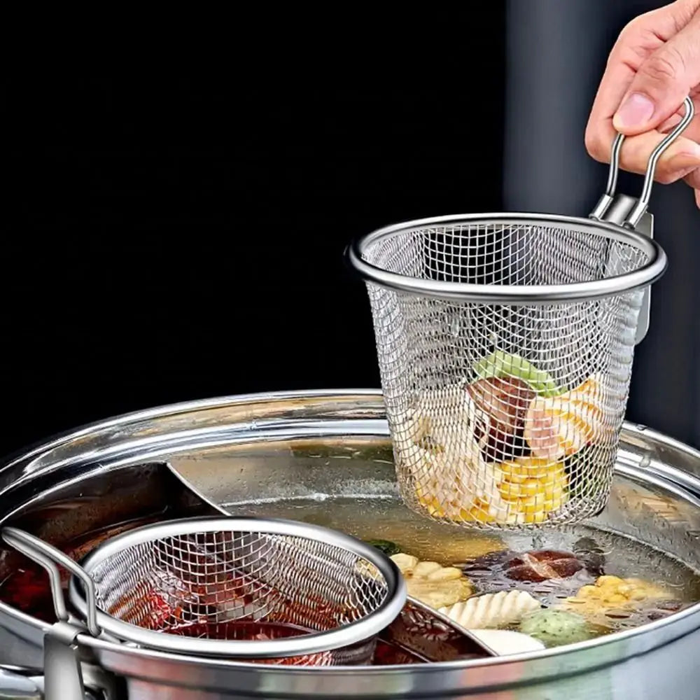 Durable Stainless Steel Mesh Strainer Spoon – Hot Pot, Frying, Noodles Scoop