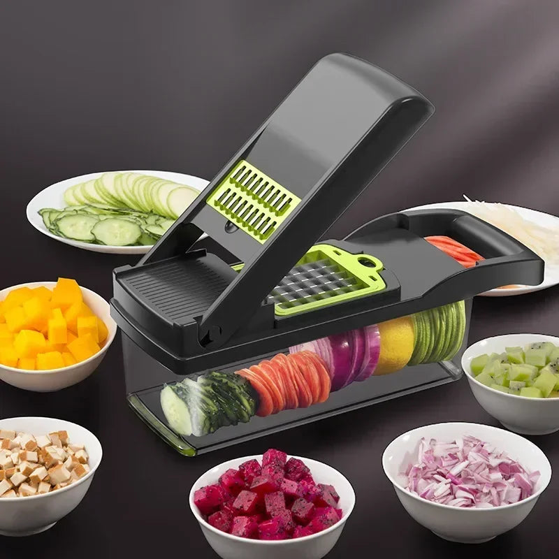Multifunctional Vegetable Chopper 14 In One Chopper Handle Food Grate Chopper Kitchen Vegetable Slicer Dicing Machine Cutting