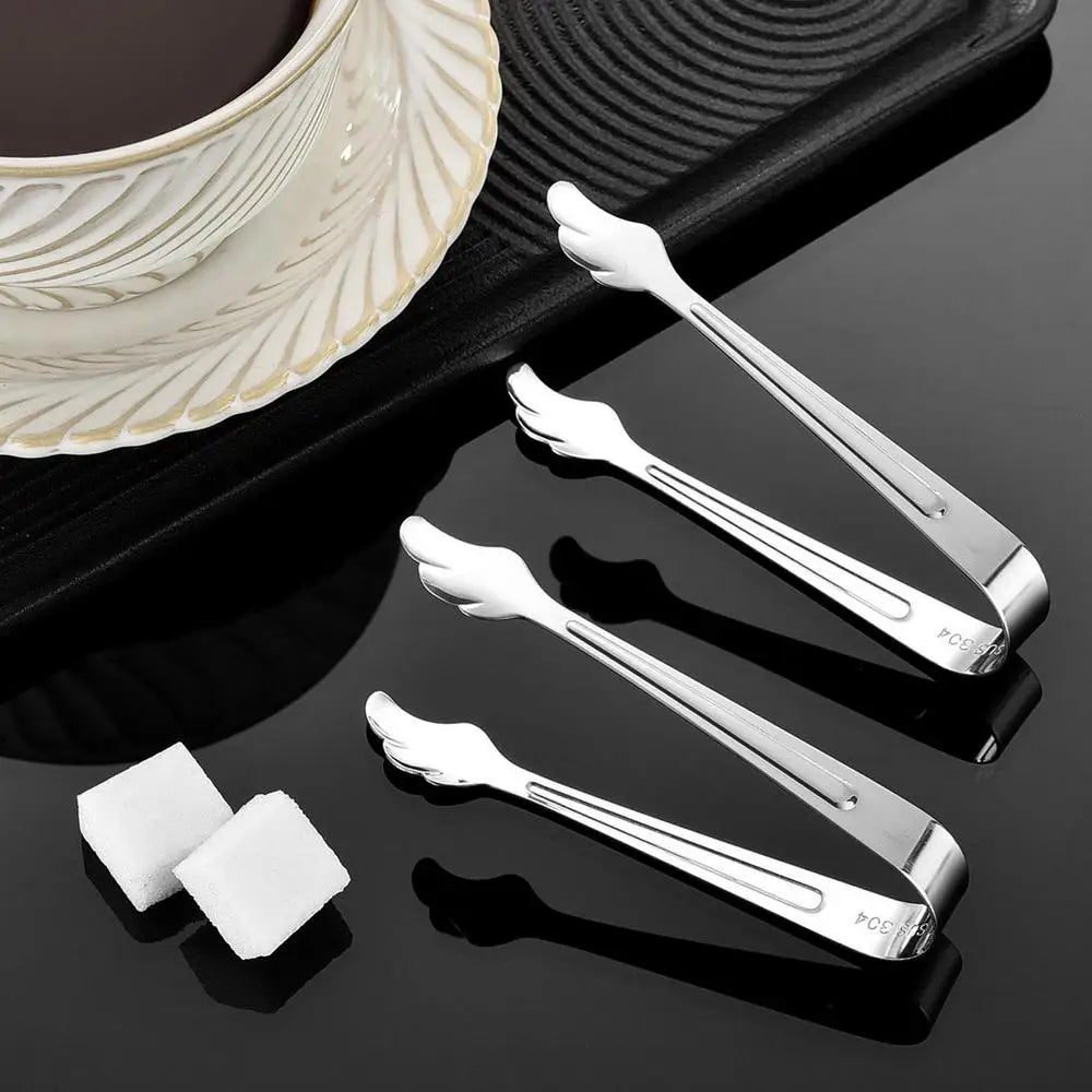 Mini Stainless Steel Food Tongs Sugar Clamp Bread Steak Clip Silver Tweezer Home Kitchen Cooking Utensils