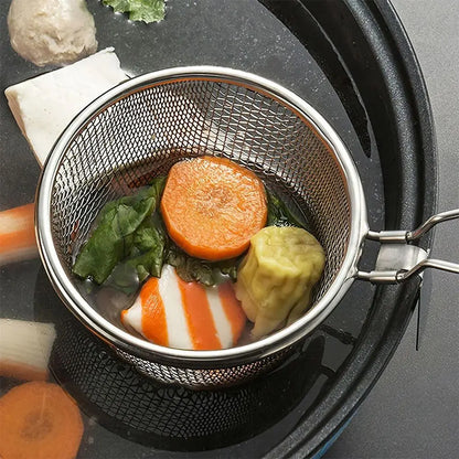 Durable Stainless Steel Mesh Strainer Spoon – Hot Pot, Frying, Noodles Scoop