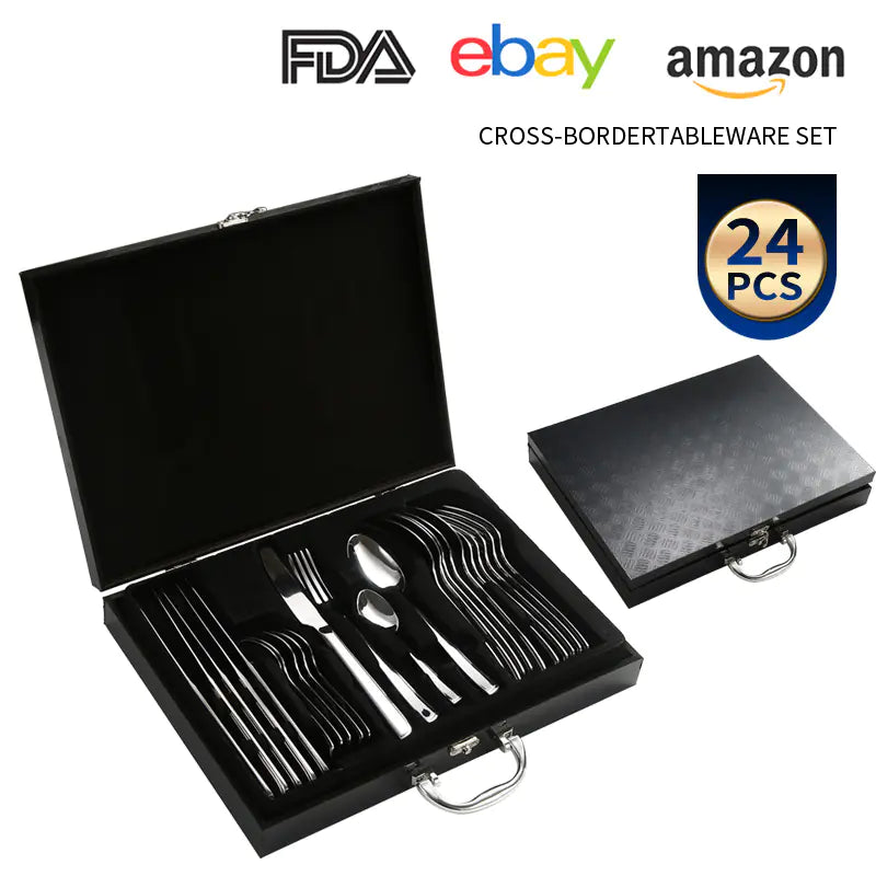 Amazon Stainless Steel Cutlery Set - 24 Pieces Gift Box