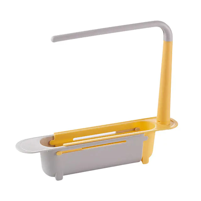Retractable Sink Soap and Sponge Storage Rack