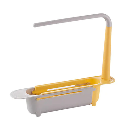 Retractable Sink Soap and Sponge Storage Rack