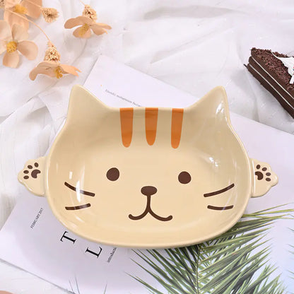 Japanese Three-Dimensional Ceramic Cat Claw Plate