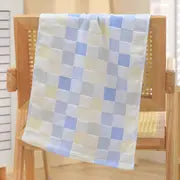 Super Soft Cotton Hand Towel – Color Grid Gauze Design (1PC)