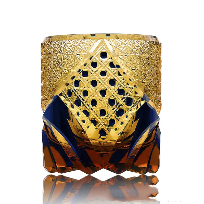 Hand Carved Crystal Whiskey Glass