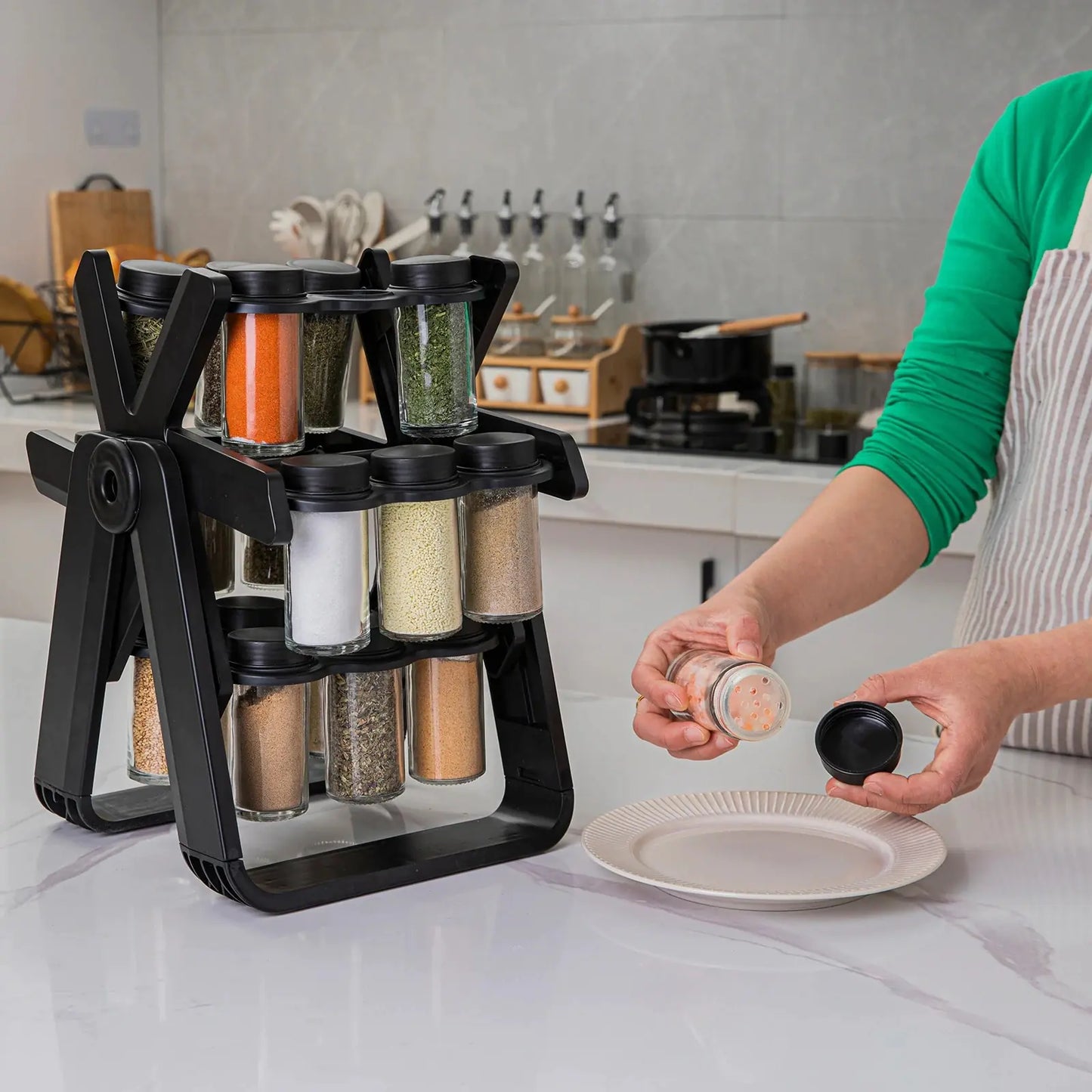 Rotating Ferris Wheel Seasoning Rack