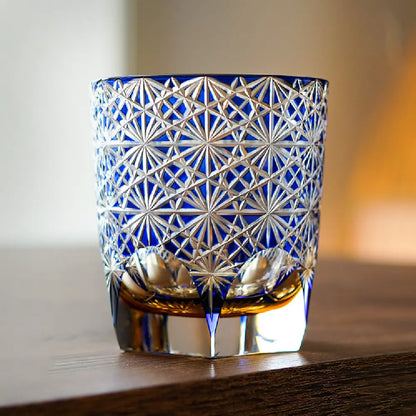 Japanese Hand Carved Crystal Glass