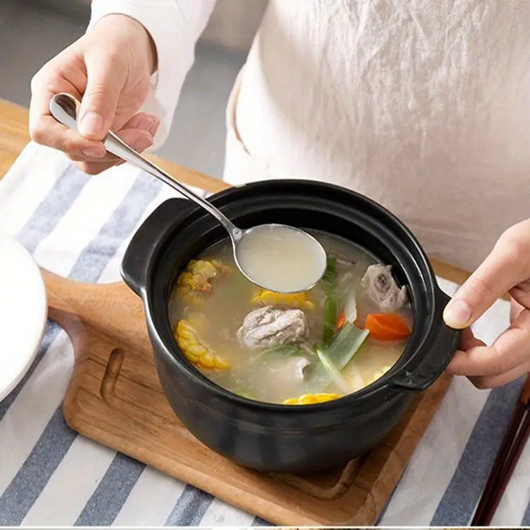 3/6pcs Stainless Steel Serving Spoons for Dining