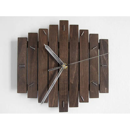 Rustic European Style Wooden Wall Clock