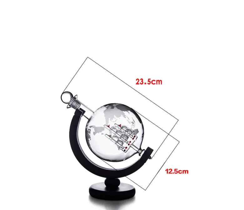 Earth Globe Glass Wine Decanter