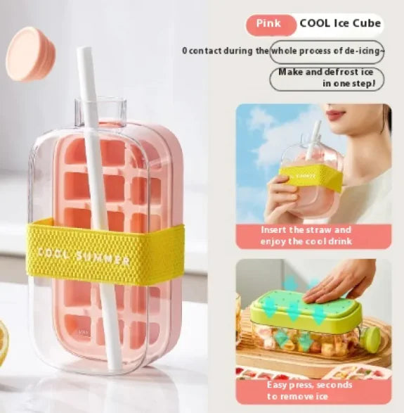 Instant Ice Maker & Cooling Cup with Straw