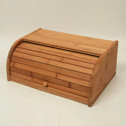 Bamboo Bread Box for Fresh Storage and Organization