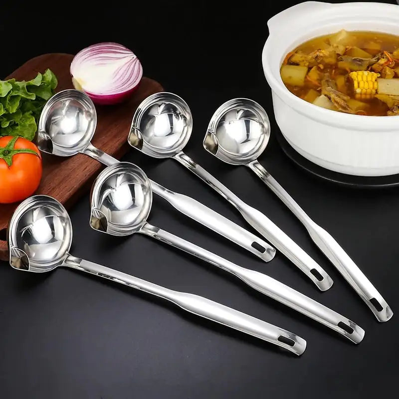 Stainless Steel Soup & Oil Separator Spoon – Kitchen Skimming Tool