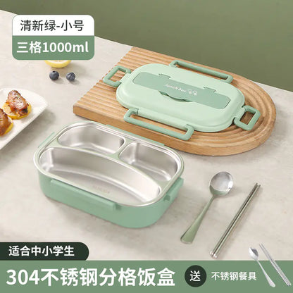 304 Stainless Steel Sealed Bento Box with Five Compartments