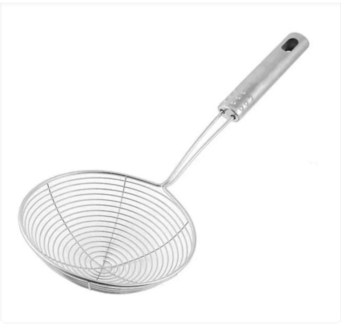 Stainless Steel Wire Slotted Spoon – Durable Kitchen Utensil for Frying, Draining & Cooking