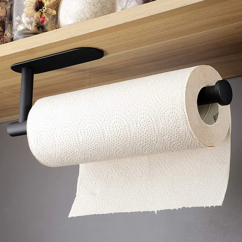 Black 304 Stainless Steel Cabinet Paper Towel Rack