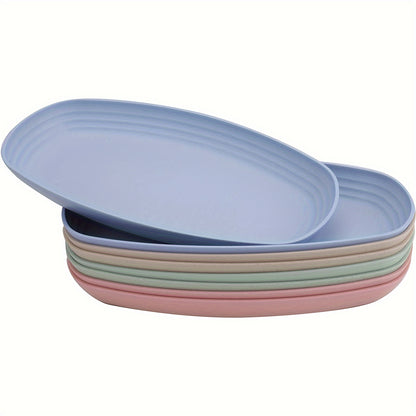 8pcs Sustainable Wheat Straw Plates, 11" Microwave Safe Lightweight Dinner & Lunch Plates for All Seasons - Perfect for Kitchen & Restaurant Use