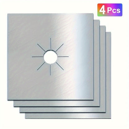 1/4/8pcs Premium Reusable Gas Range Stovetop, Burner Protector Pad Liner Cover, Extra Thick 0.15mm For Cleaning Kitchen Tools