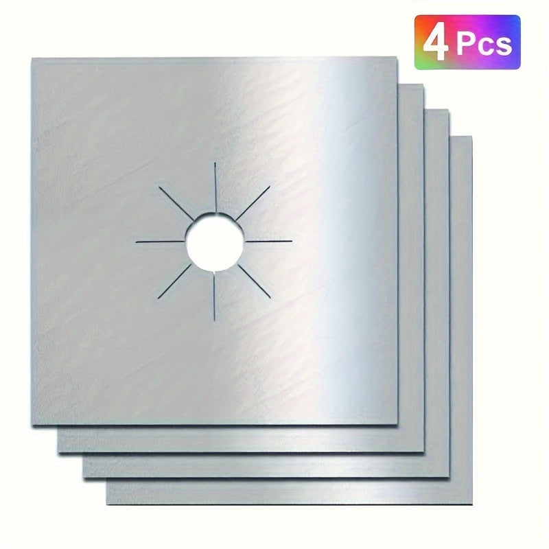 1/4/8pcs Premium Reusable Gas Range Stovetop, Burner Protector Pad Liner Cover, Extra Thick 0.15mm For Cleaning Kitchen Tools