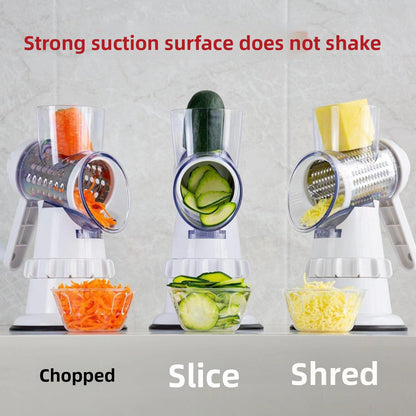 Multifunctional Hand-Crank Vegetable Cutter ? Manual Veggie Slicer & Chopper